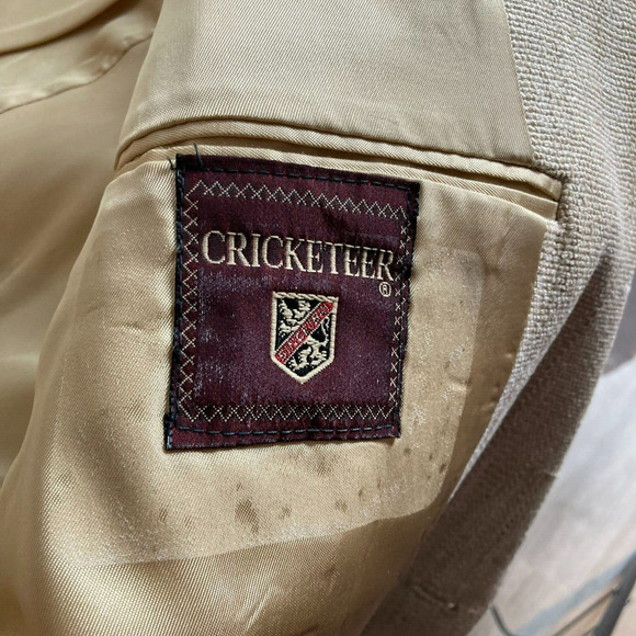 Vintage Bullocks Wilshire Cricketeer Men’s Ivory 70’s Vibes Classic Blazer Sz 44 - Picture 6 of 16